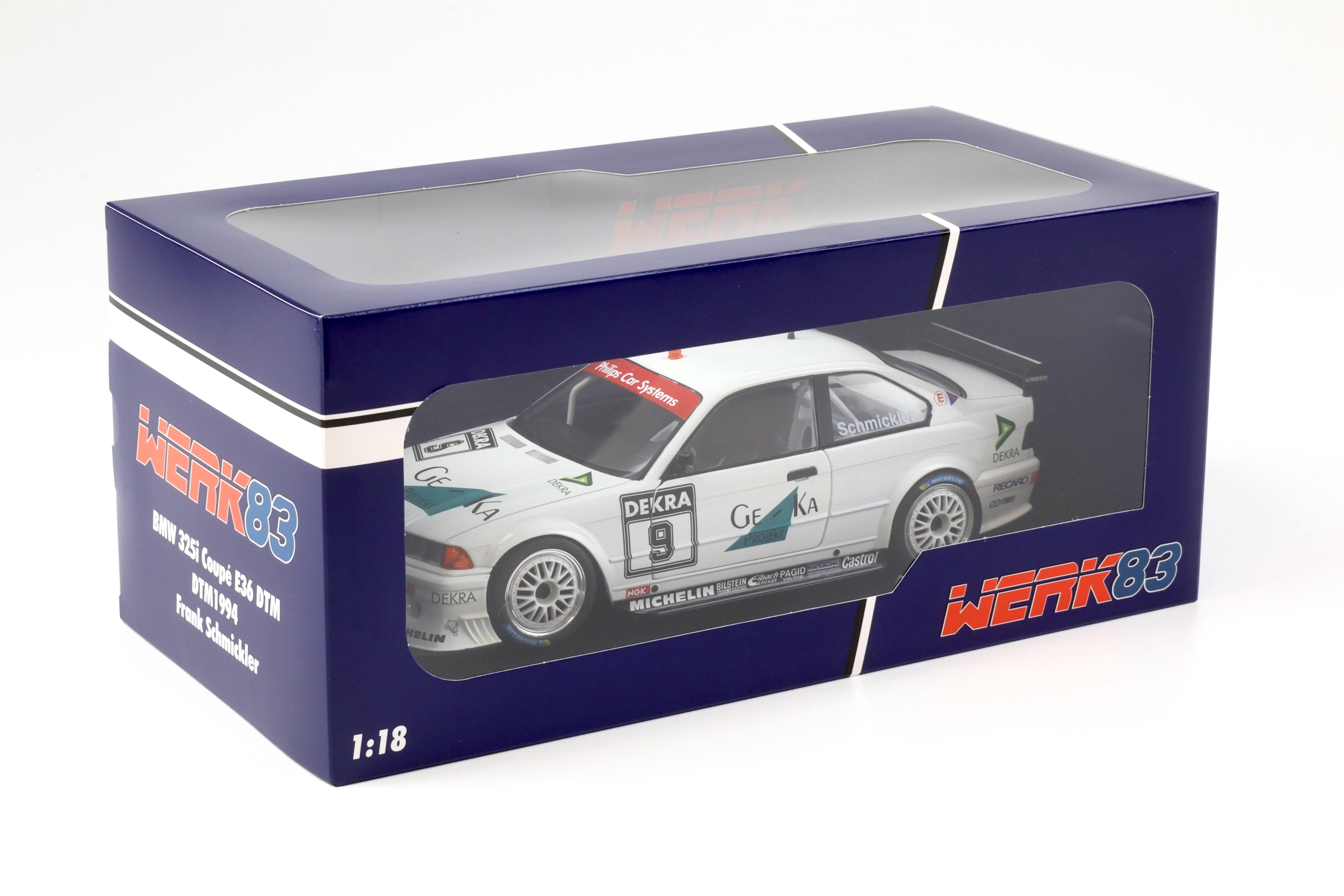 1:18 WERK83 BMW 325I E36 Coupe DTM 1994 Schmickler #9 Ge-Ka