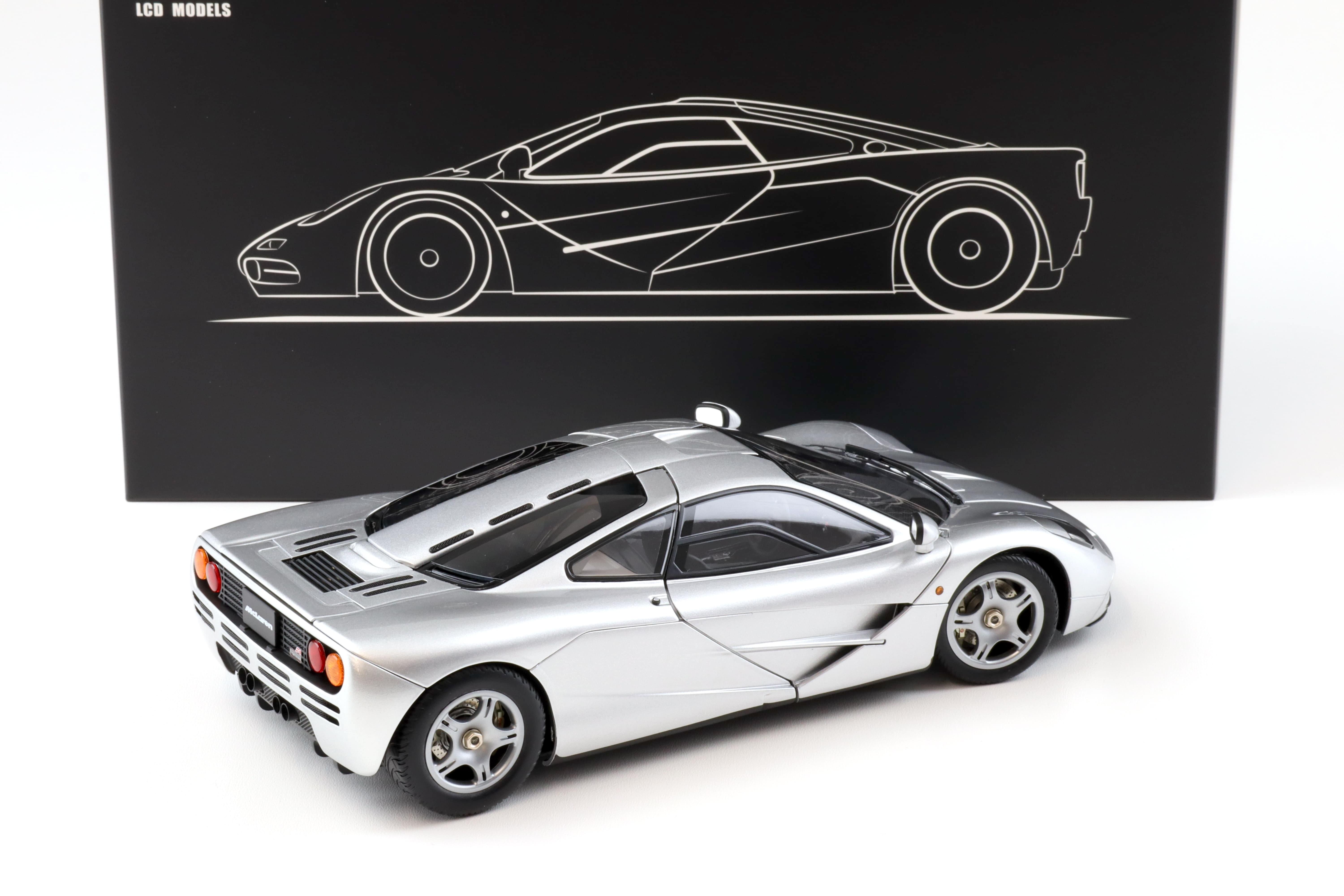 LCD Models 1:18 McLaren F1 Road Car 1995 Silver Metallic Diecast
