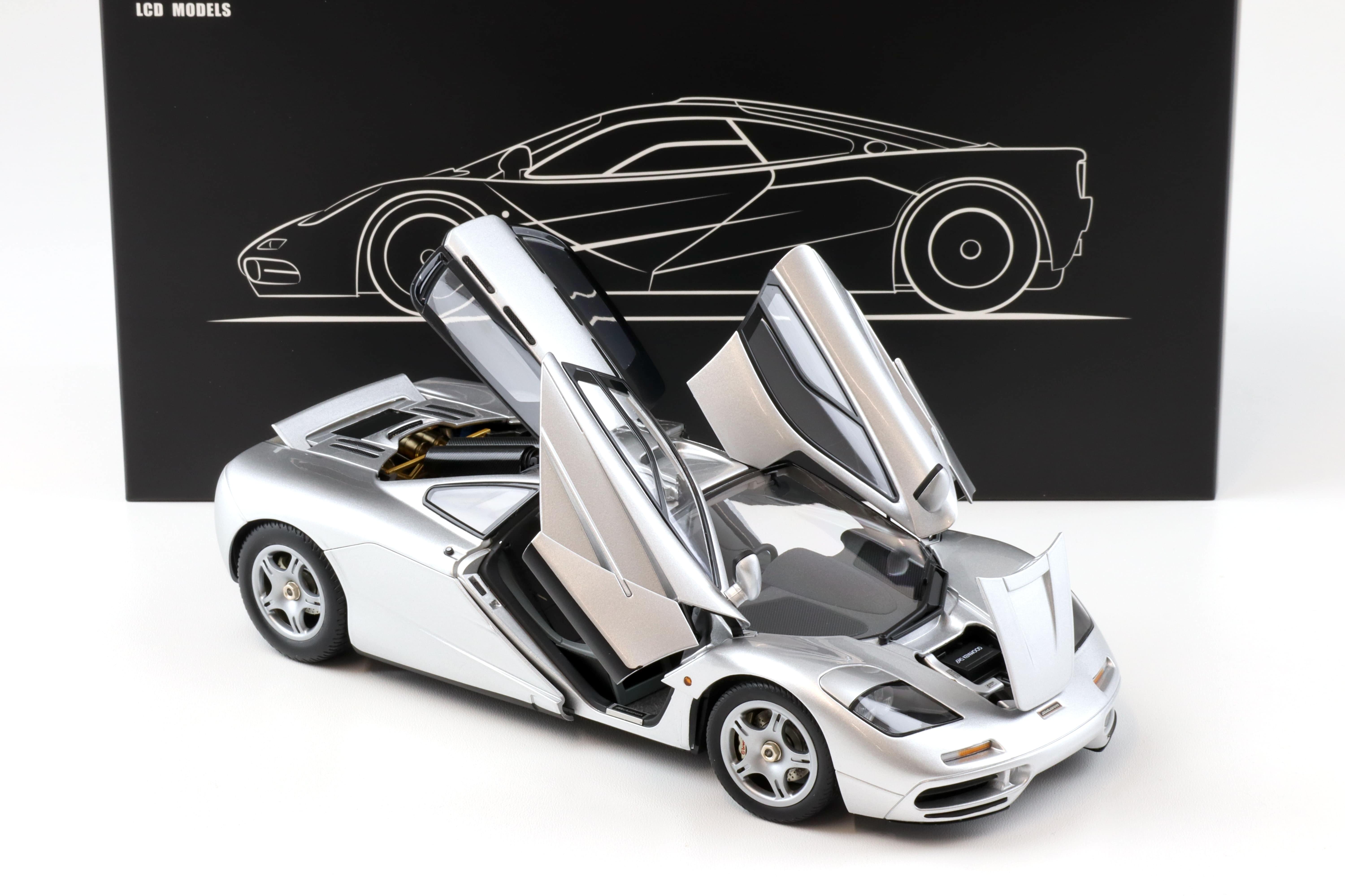 LCD Models 1:18 McLaren F1 Road Car 1995 Silver Metallic Diecast