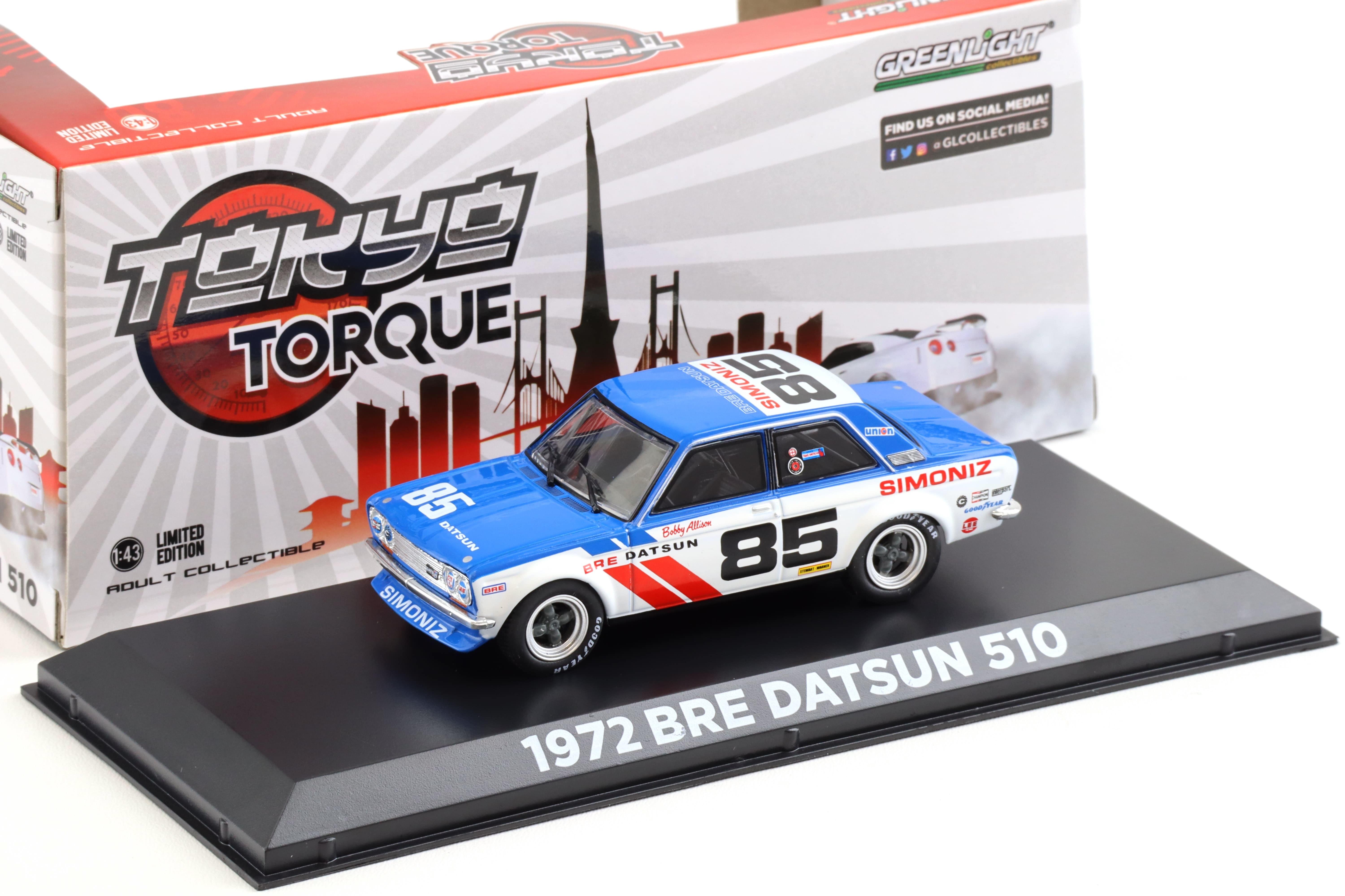 jungページ1 1:43 Greenlight 1972 BRE Datsun 510 Bobby Allison #85 Brock