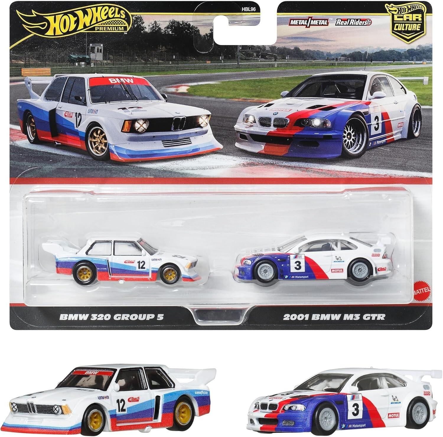 1:64 Hot Wheels 2025 Premium 2-Pack 979R BMW 320 Group 5 + BMW M3